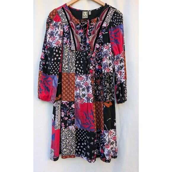 Anthropologie Womens Arcata Patchwork Dress M Boho Peasant Artsy One September - Picture 5 of 8
